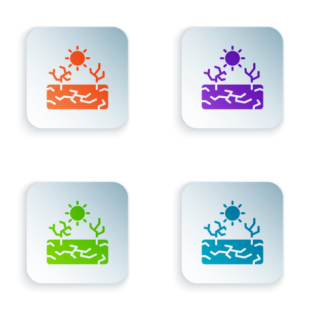 颜色干旱图标孤立在白色背景图片下载