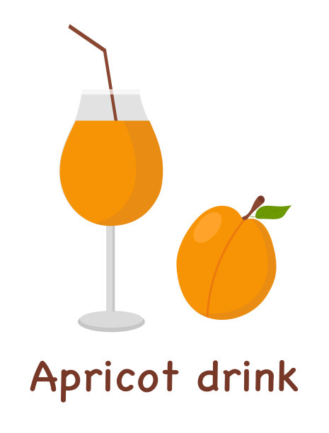 杏子饮料，杯中有铭文图片下载