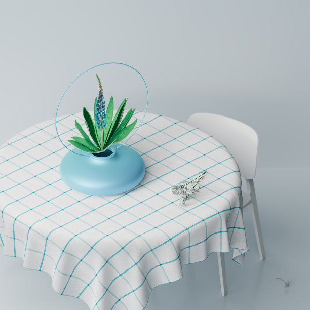 3D插图，3D渲染。数码花瓶与花束。图片下载