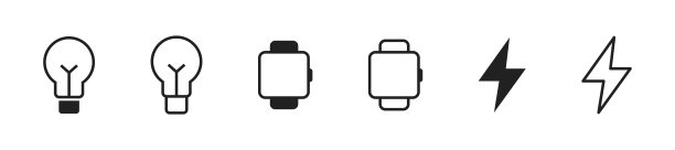 智能能源图标集。向量孤立的插图。图片下载