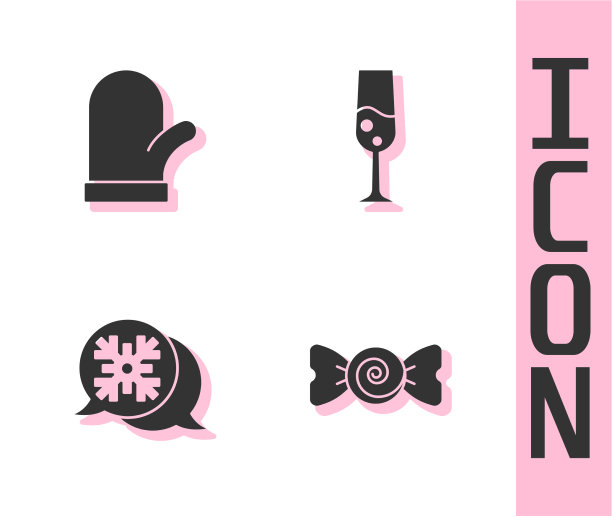 集糖果圣诞手套雪花演讲图片下载