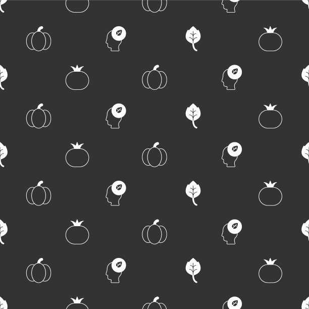 集叶或叶番茄、南瓜和人头图片下载