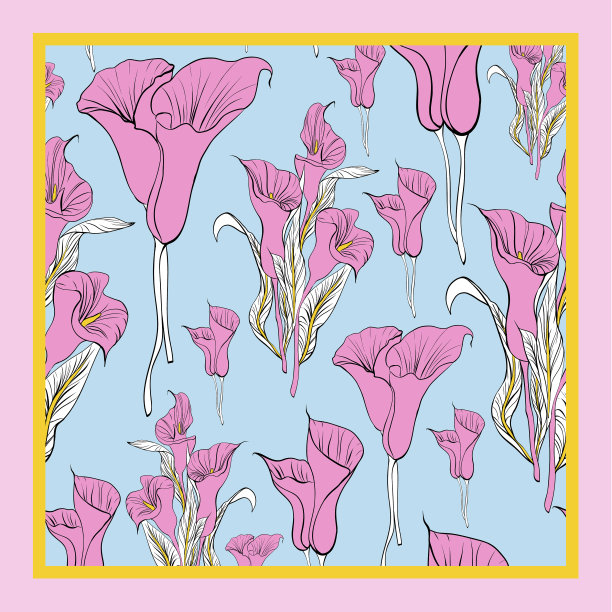 丝巾颜色精致，有花图片下载