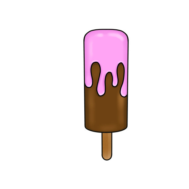 手绘插图冰淇淋。夏季食品、冷霜、冷冻食品。数字剪纸艺术冰淇淋。标志设计,菜单,餐厅图片下载