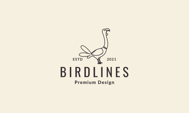 线条简单的鸟秃鹫标志符号图标图片下载