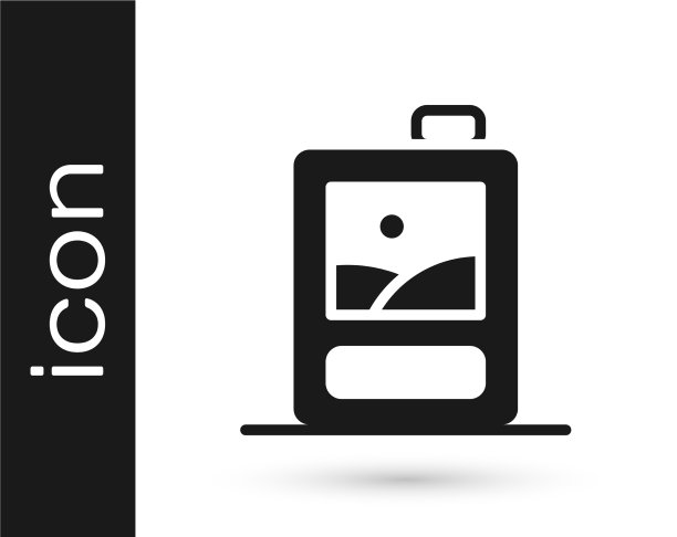 黑色纸盒酒图标隔离在白色上图片下载