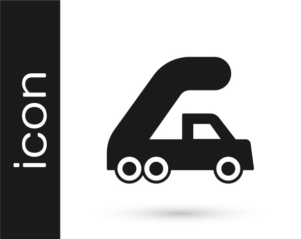 黑色乘客梯为登机图标图片下载