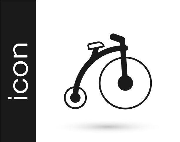 黑色古董自行车，一个大轮子，一个图片下载