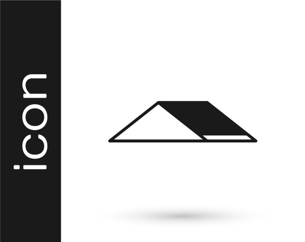 黑色溜冰公园图标孤立在白色的背景图片下载