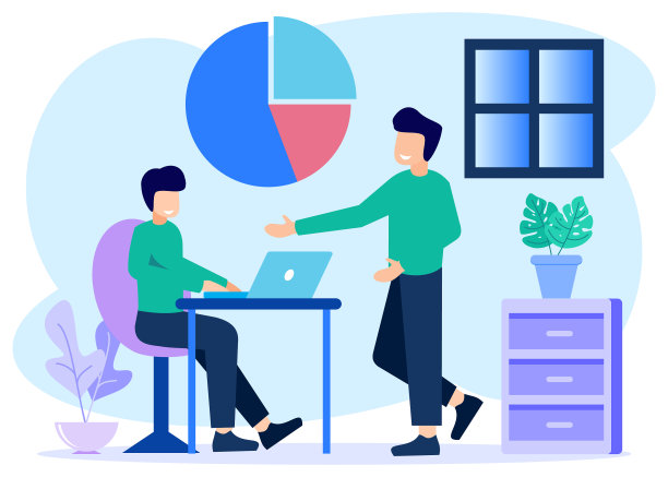 图形卡通人物业务伙伴图片下载