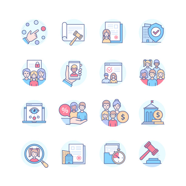 儿童家居——现代线条设计风格图标图片下载