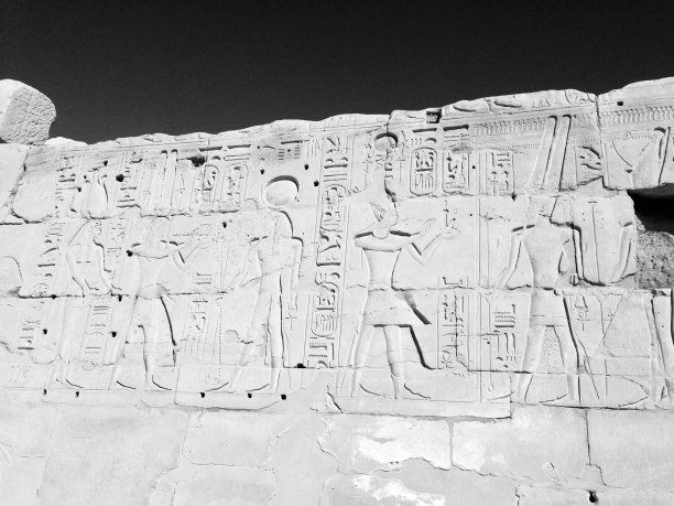 埃及卢克索附近卡纳克神庙建筑群的照片图片下载