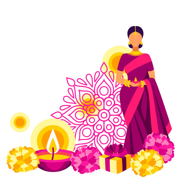 排灯节贺卡快乐图片下载