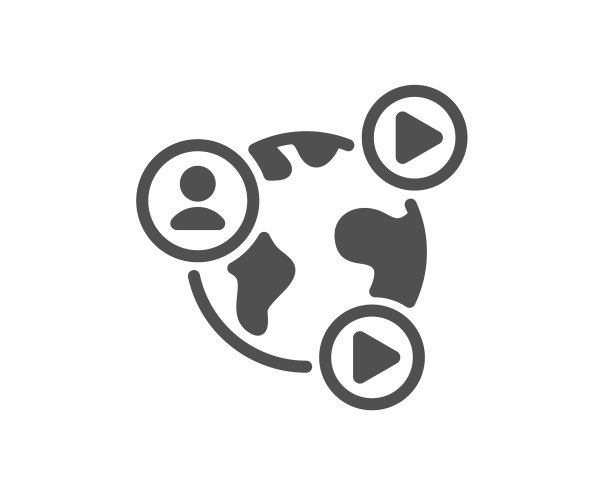 虚拟会议简单图标在线培训图片下载