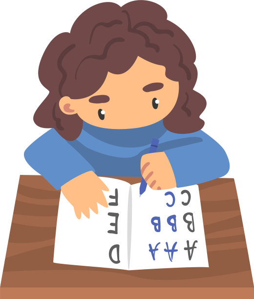 小学学写字的可爱女孩图片下载