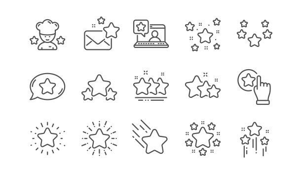 星星行图标夜星烟花闪烁图片下载