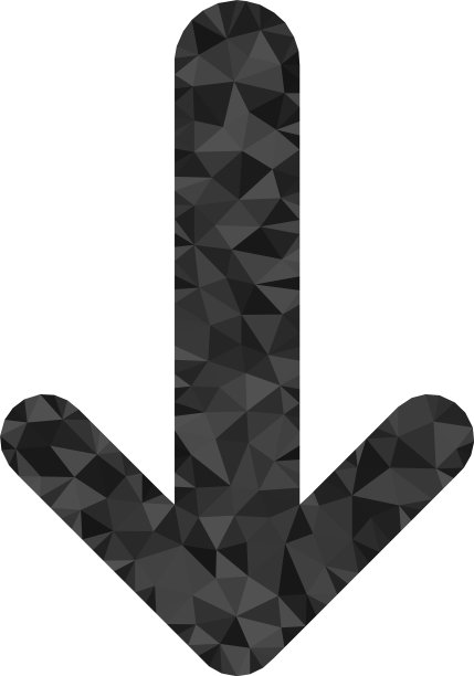 箭头向下多边形图标图片下载