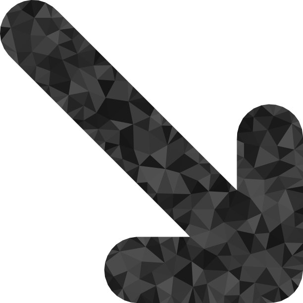 向右向下移动多边形图标图片下载