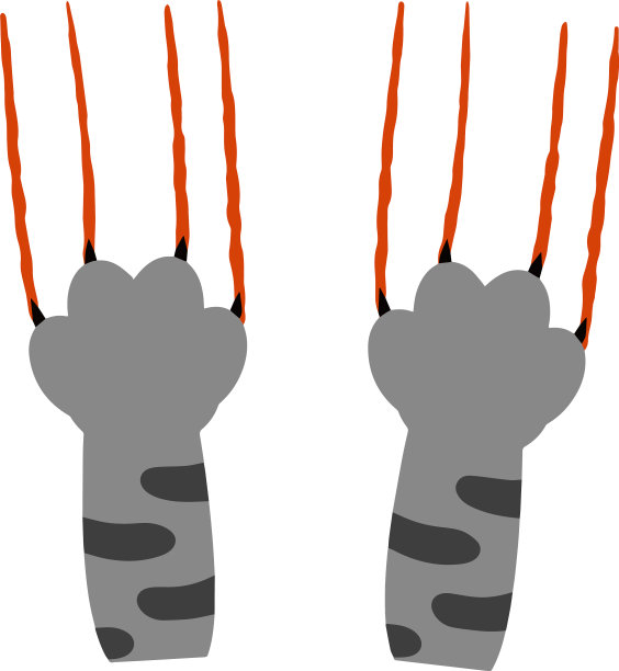 灰猫的脚上满是血图片下载