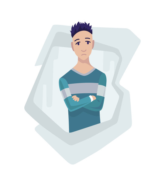 抑郁的人悲伤的男孩孤独的站着图片下载