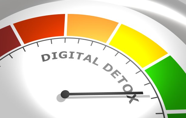 数字排毒概念插图。成瘾的设备图片下载