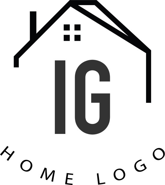 首字母ig家创意logo设计图片下载