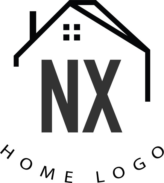 首字母nx家创意标志设计图片下载