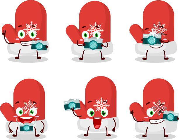 摄影师职业与新的红色手套图片下载