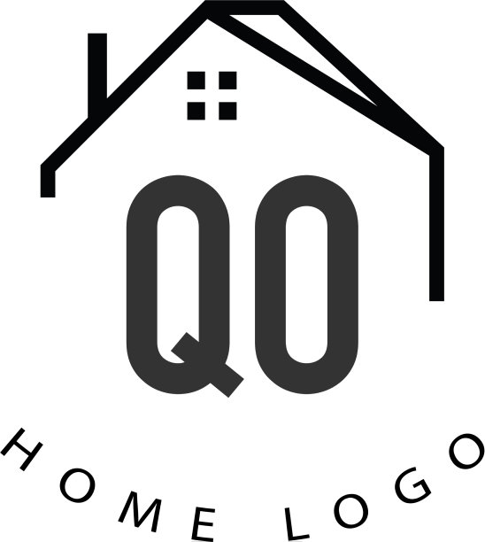 首字母qo家居创意logo设计图片下载