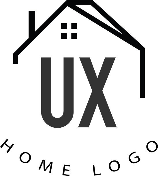 首字母ux家居创意logo设计图片下载