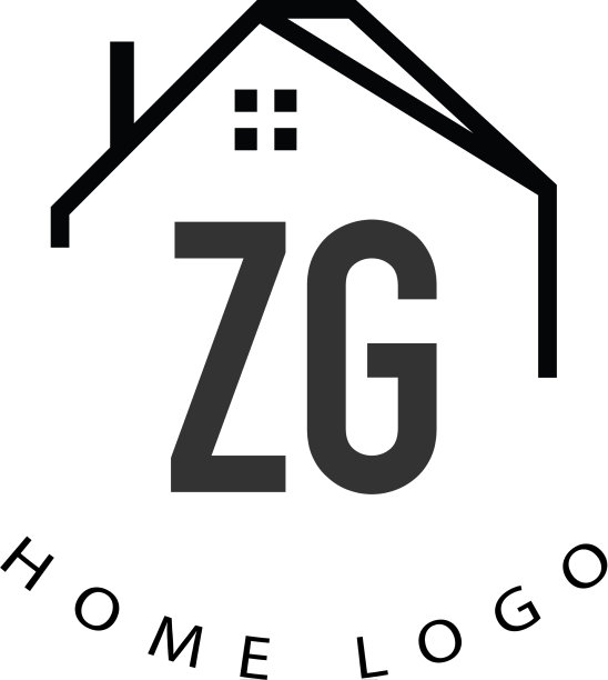 首字母zg家居创意标志设计图片下载