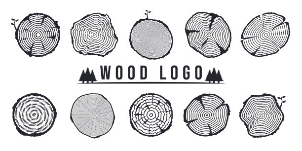 设置复古木图标标志设计图片下载