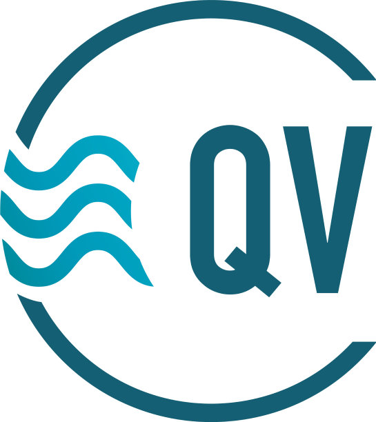 字母QV水滴创意logo设计图片下载