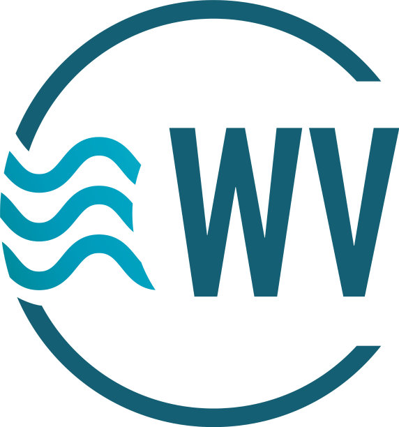 首字母wv water创意标志设计图片下载