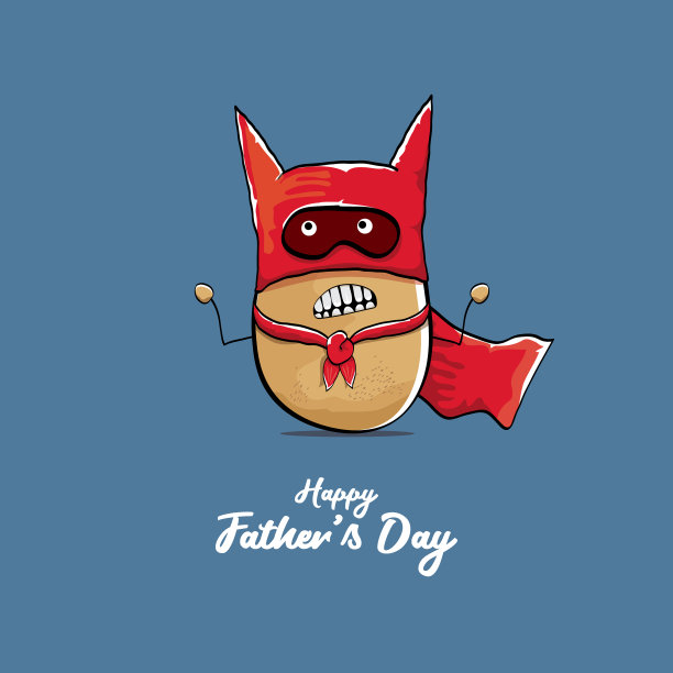 父亲节快乐卡通贺卡图片下载