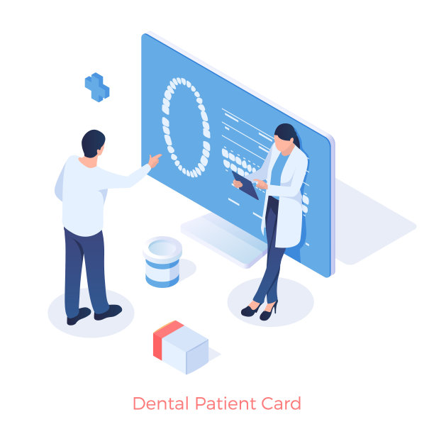 牙科病人数码卡。牙医在网上查看客户的牙齿图片图片下载