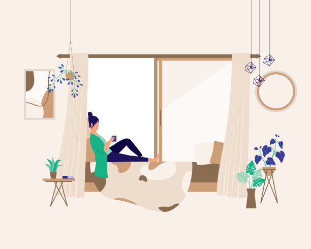 女人在家享受她的一杯茶。放松。呆在家里。图片下载