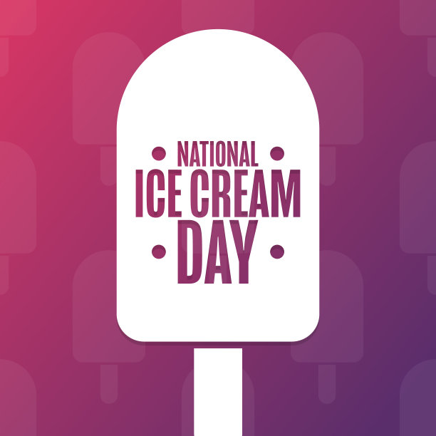 国家冰淇淋日假日概念模板图片下载