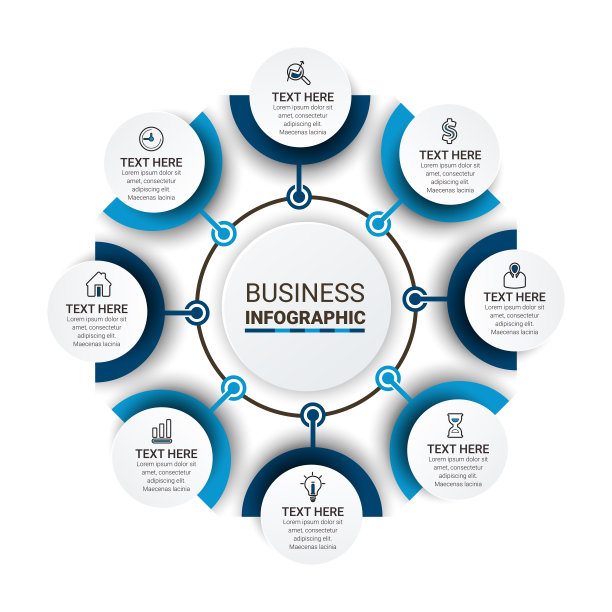 抽象信息图数字选项模板。矢量插图。现代信息图形设计模板。矢量插图。图片下载
