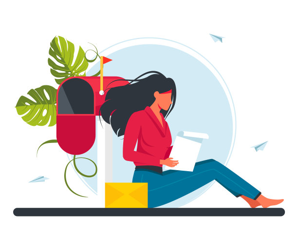 女人收邮件和读信平图片下载