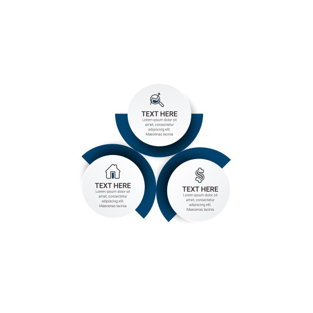 向量信息图形元素与线性图标和文字放置在圆圈内。信息图表设计模板。矢量插图。图片下载