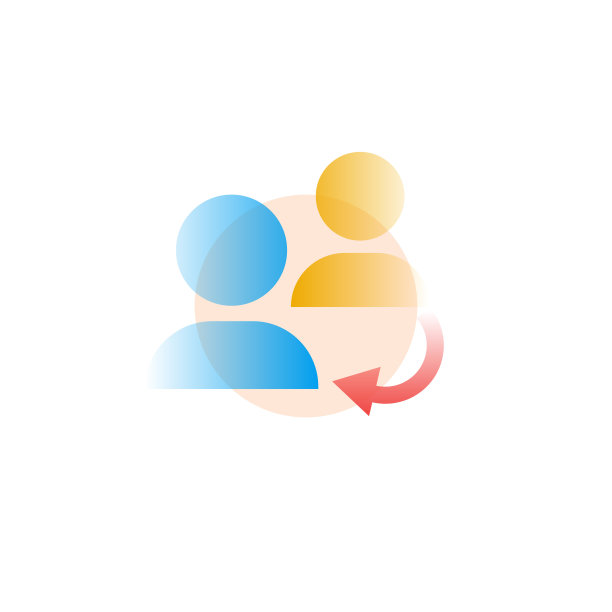 改变帐户。渐变样式的矢量图标图片下载