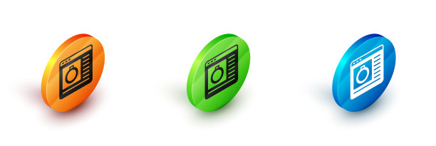 等距珠宝在线购物图标孤立上图片下载