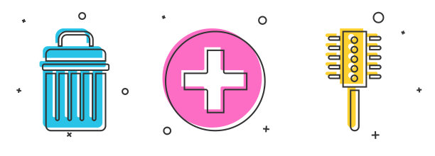 把垃圾桶放在医院医务室和图片下载