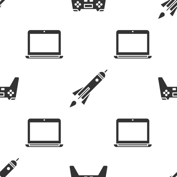 设置游戏手柄火箭船与火和笔记本电脑图片下载