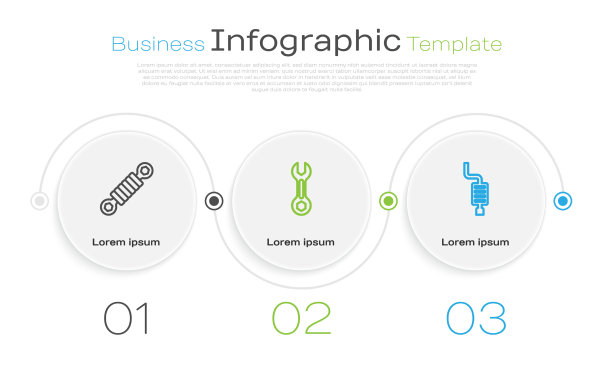 设置减震器扳手和汽车扳手线图片下载