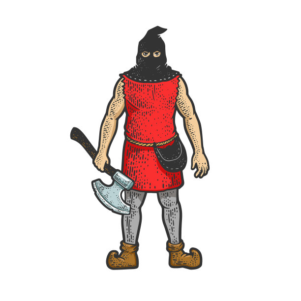 中世纪的刽子手草图图片下载