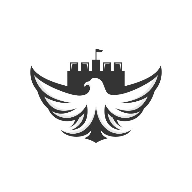 鹰兽城堡标志设计图片下载