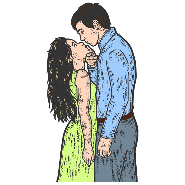 主导关系为相爱的情侣增添色彩图片下载