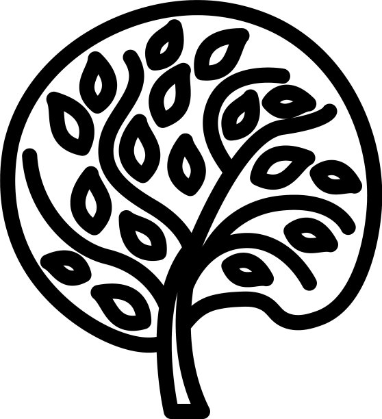 生态树与树叶图标图片下载